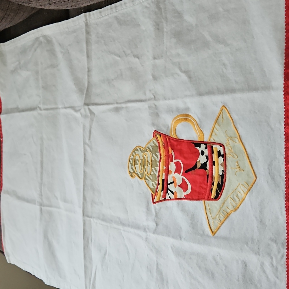Vera Bradley White Cotton Tea Towel